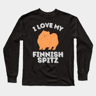 Finnish Spitz Life is better with my dogs Dogs I love all the dogs Long Sleeve T-Shirt